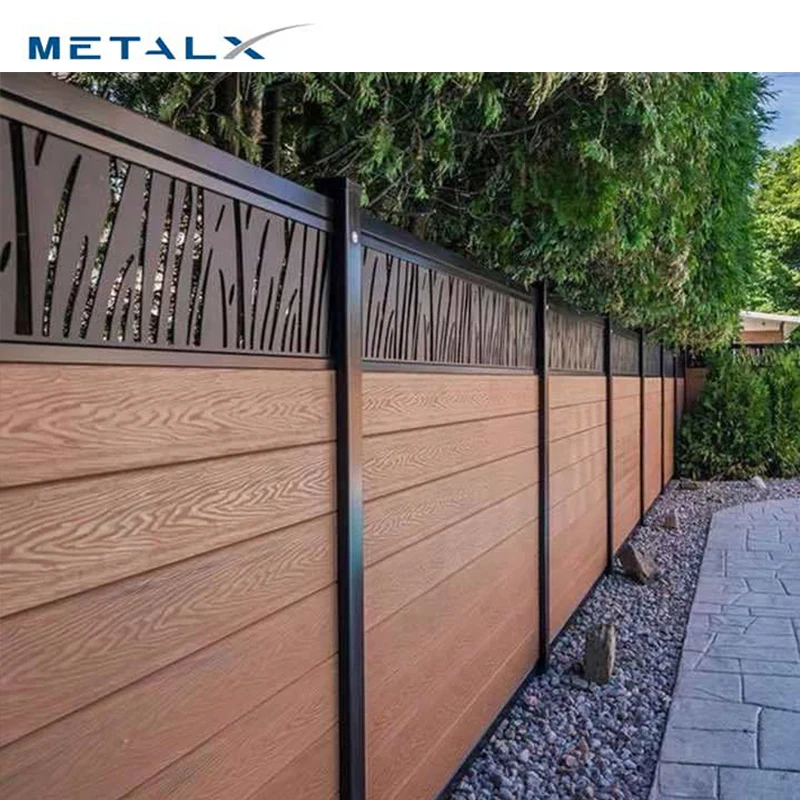 High Quality Wood Plastic Composite Privacy Fence Home Garden WPC Fence Panels Outdoor