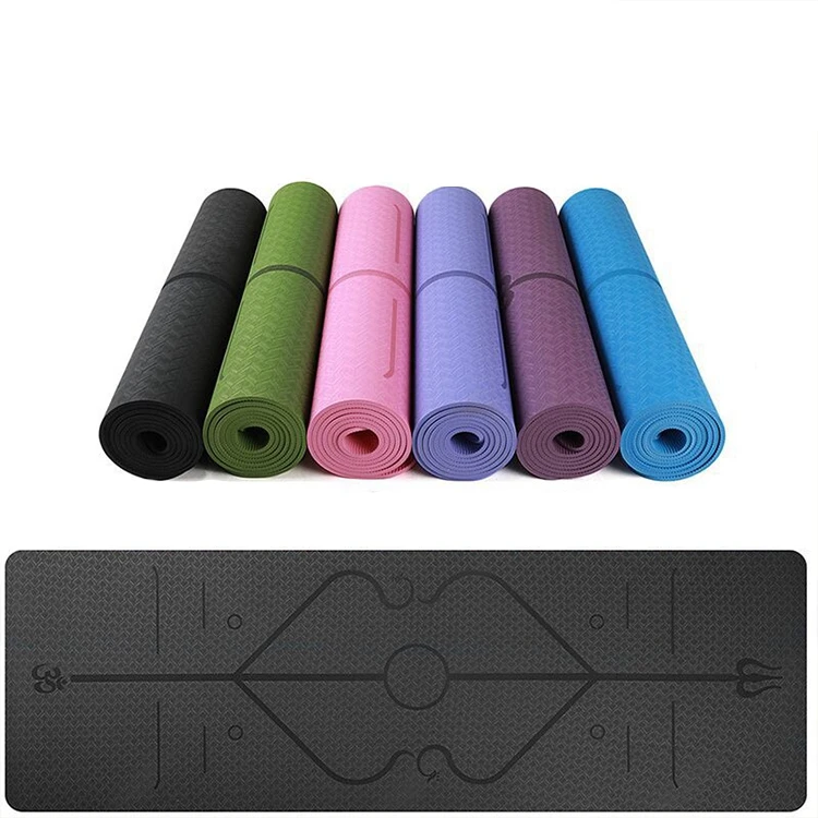 Pilates workout non slip stackable yoga mat black yoga mat custom logo private label fitness exercise mat for yoga