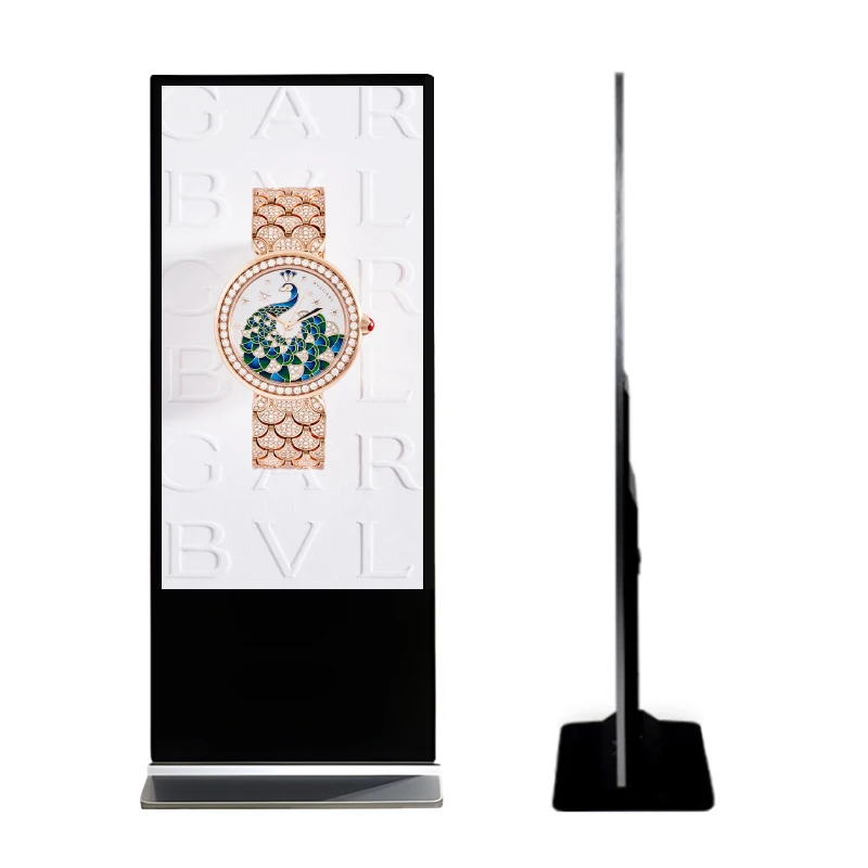 Electronic Advertising Screen Free Standing 55 Inch Interactive Totem Full Hd 1080P Lcd Monitor Touch Screen Kiosk