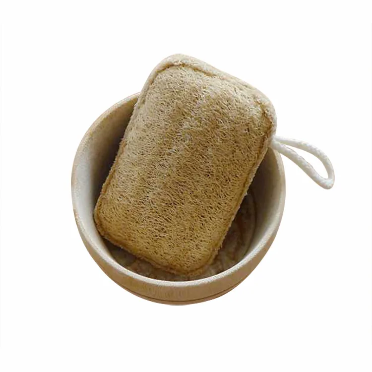 Rectangular Shape Dishwashing Scrub Kitchen Loofah Sponge Scourer without Bleaching