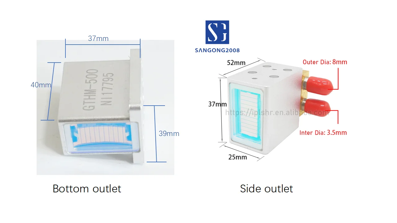 GTHM-350 808nm diode laser module laser stack 350W for Hair removal GTHM 500W Side / Back / Bottom Water Out Diode Laser Modules