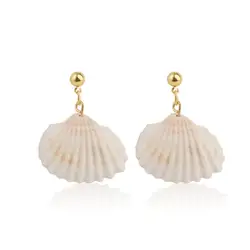 2020 New Product Idea Fashion Cowrie Shell Earring Adjustable Handmade Women Summer Jewelry Sea Beach Collar Boho Hawaii Earring