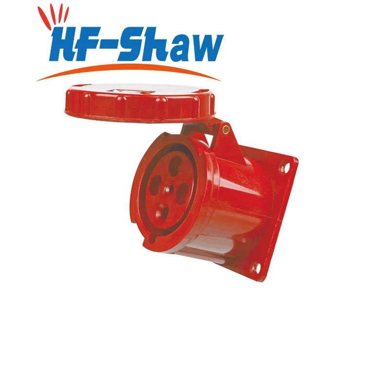 (High Quality)Waterproof Electrical 16A/32A Industry Socket/Plug,AC Power Socket With Panel Mount waterproof connector wi