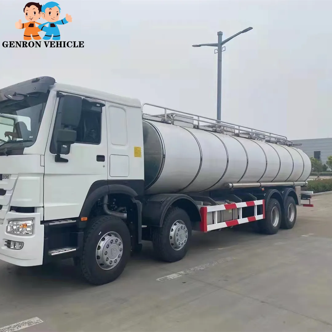 2023 Sinotruk Howo 336HP stainless steel food milk transport tanker truck with heat preservation