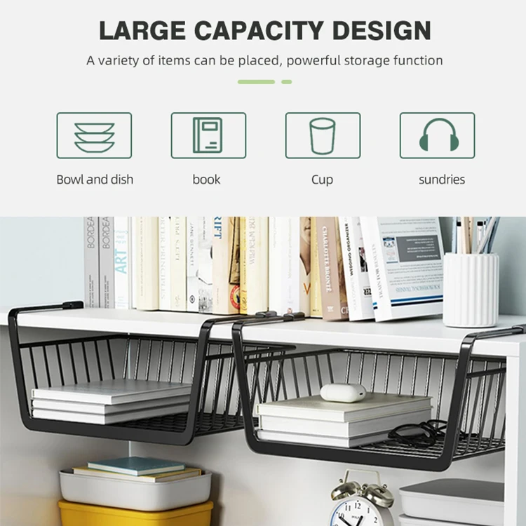 Hot Selling Wall Mounted Metal Kitchen Cabinet Accessories Organizing Shelf Storage Hanging Basket