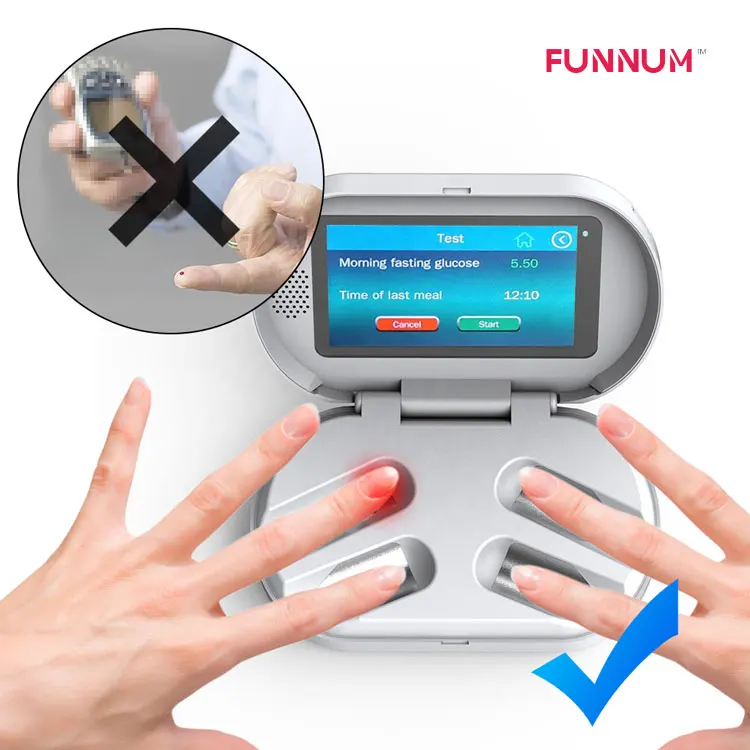 Non Invasive glucometres measurement device without strips no blood no penetrate