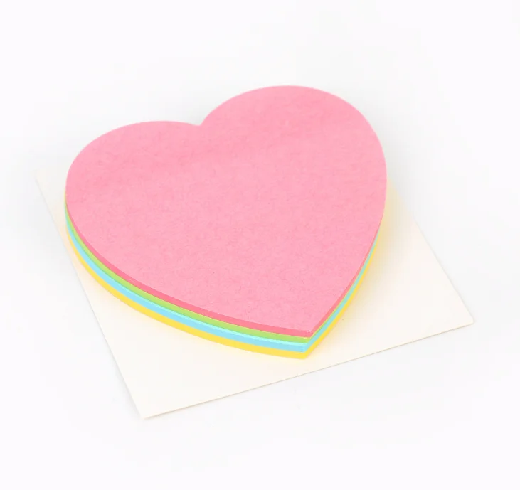 YIHENG Heart Shape Customsticky note fluorescent color ruler square memo pad school supplies index tabs bookmark