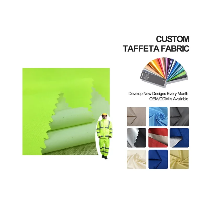 New Style Factory 100% Polyester 190T Taffeta Fabric 60gsm Garment Lining Use