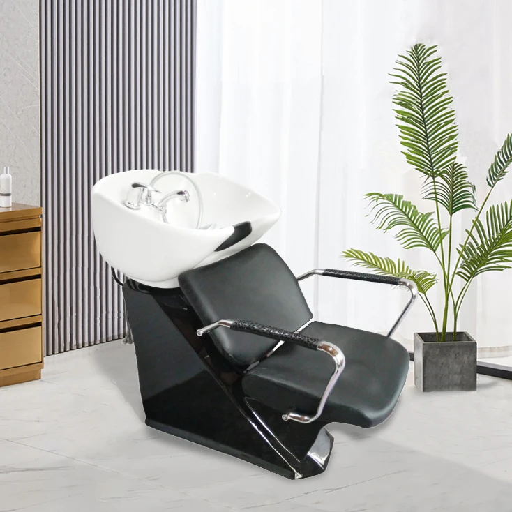 Salon Beauty Unit Newest Design Sink Shampoo Bowl Washing Unit Shampoo Bed For Sale