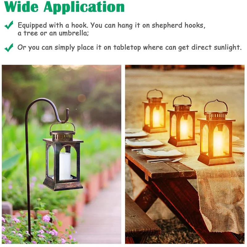 2021 Hot-selling Solar Lights High Quality Outdoor waterproof Solar Candle Lanterns Garden Landscape lamp