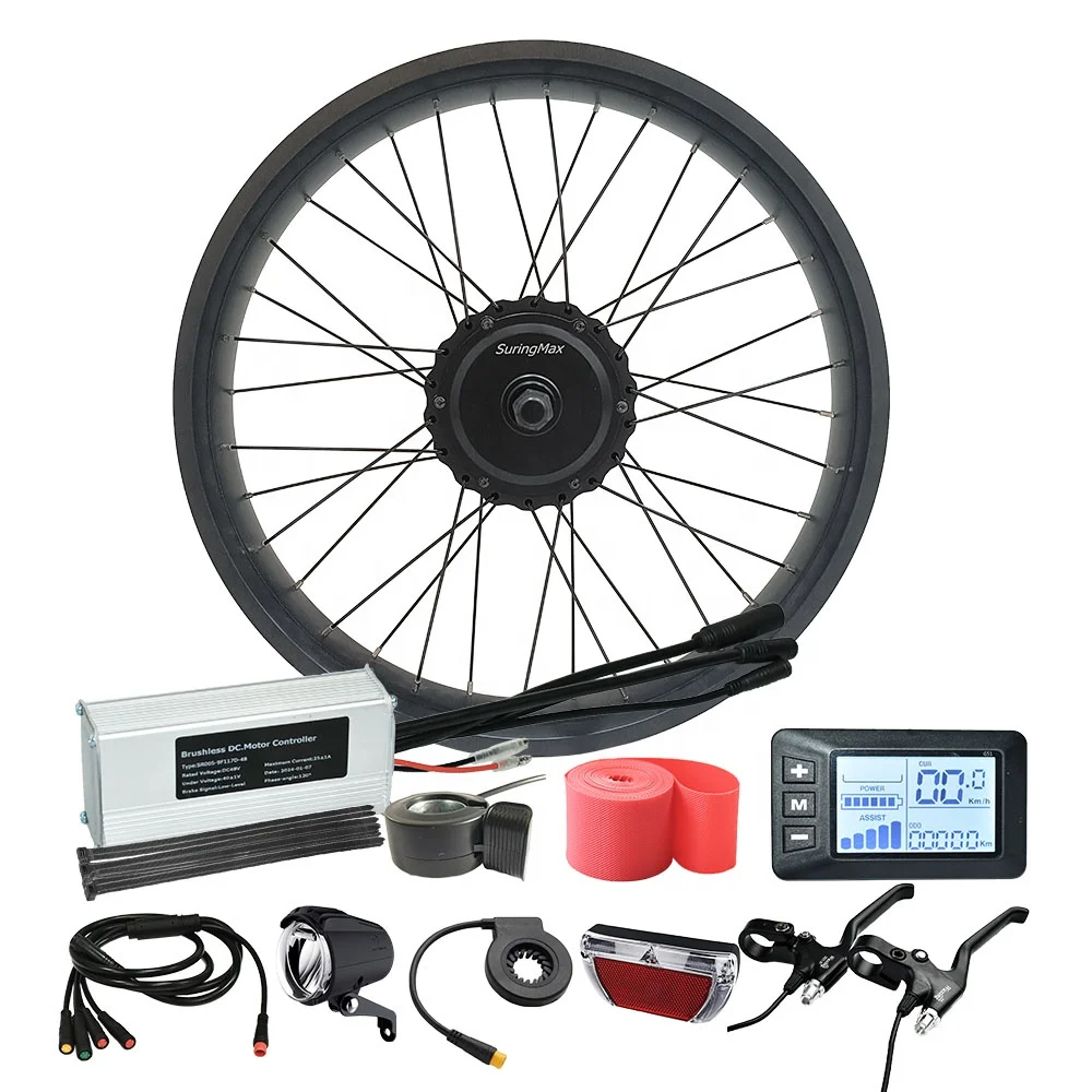 best selling 500w battery powered bicycle atv e bike conversion kit fat bike rear hub motor replacement for 26 inch electric mtb