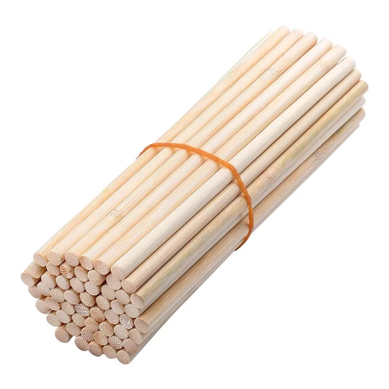 Customized eco-friendly lower price cotton candy stick wholesale bamboo round stick