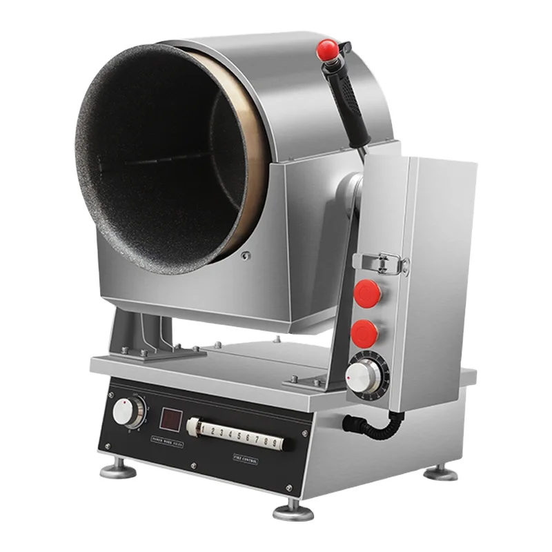 220V 5000W Button lift Stir-frying machine Commercial kitchen cooking robot