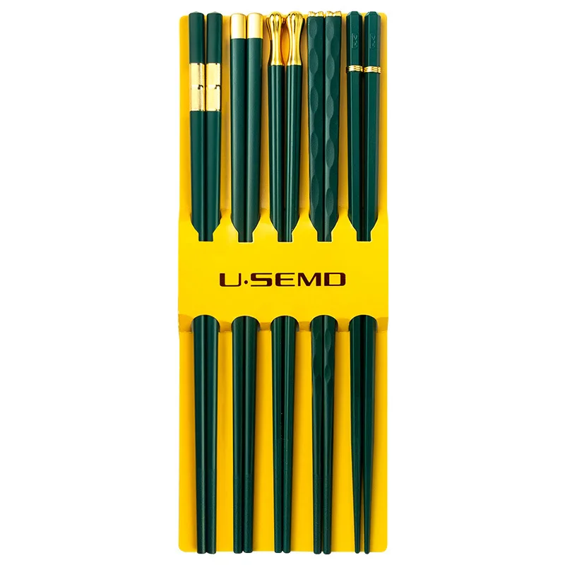 Alloy household alloy set High temperature resistant reusable fiberglass chopsticks