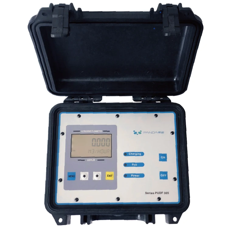 non-contact clamp-on Mobile sewage  Portable Ultrasonic Doppler Flow Meter