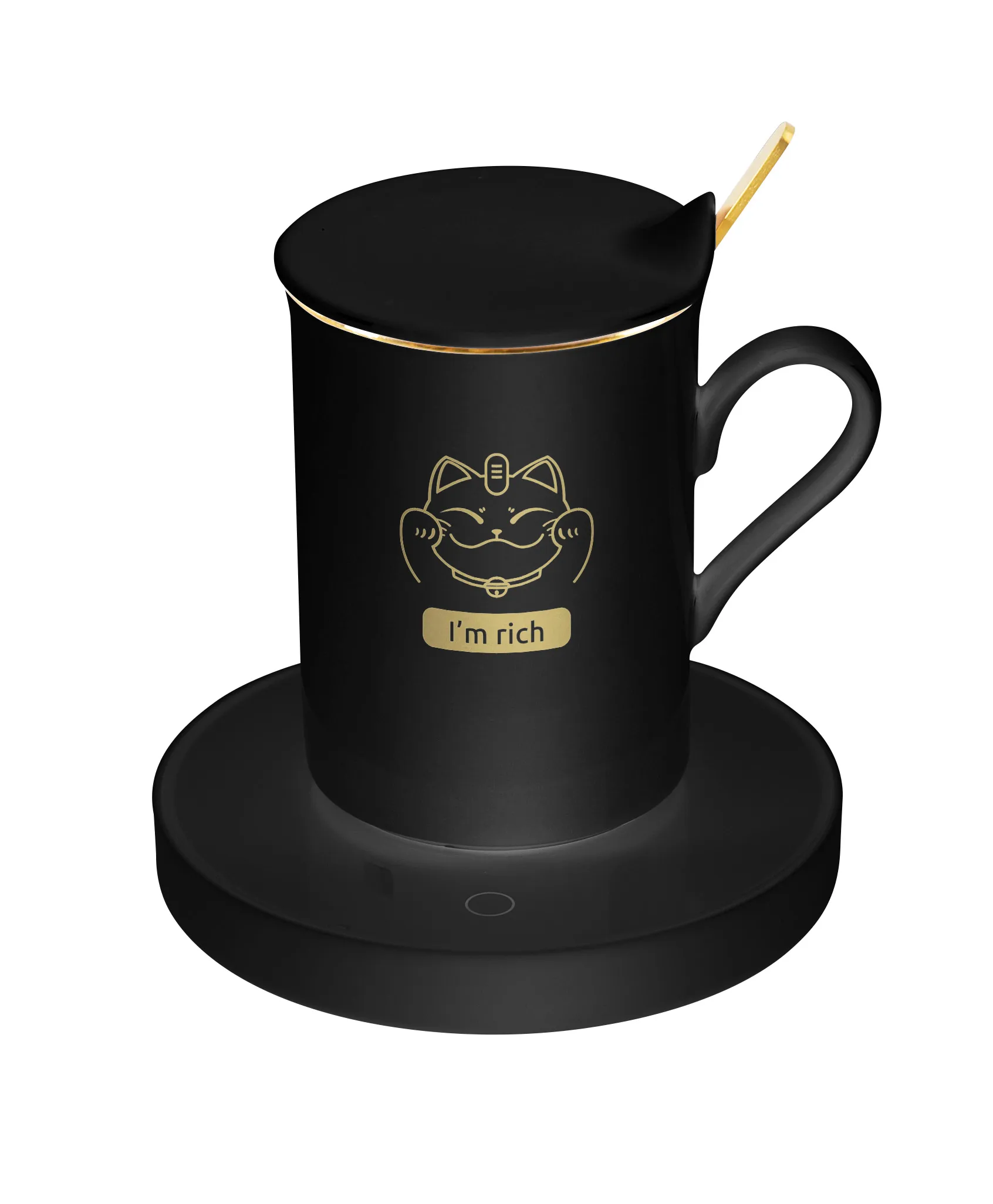 Desktop Intelligent USB Cup Heater Mug Warmer Smart Thermostatic Cup Coaster Heating Coffee Milk Tea Mat Pad