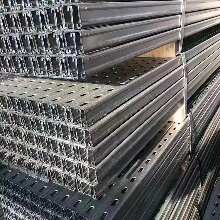 Factory directly sale Solid Pre-galvanized Plain Unistrut U profile Unistrut Strut Channel For Support