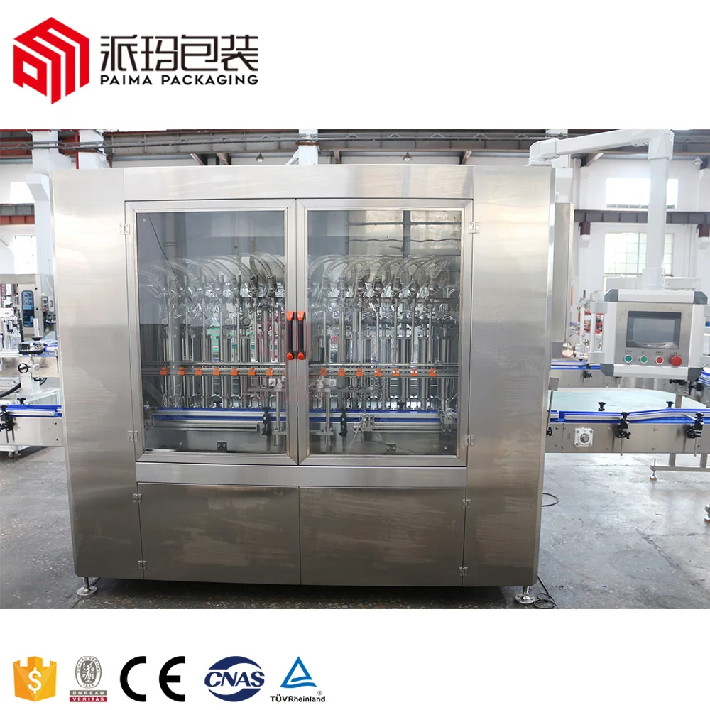 Bottled Automatic Sunflower Oil Filling Plant / Oil Bottling Machine