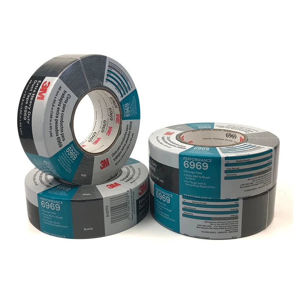 3M Original 6969 Splice Insulation Tape Extra Heavy Duty Duct Silver Hot Melt Adhesive Waterproof for Warning Use