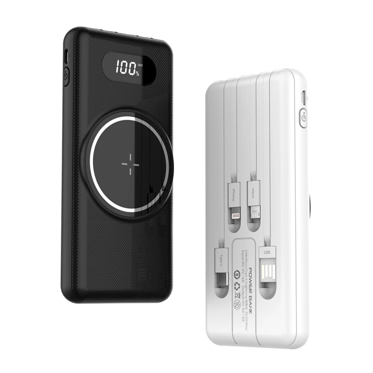 2022 New QC22.5W/PD20W Quick Charge Wireless Magnetic Power Bank 10000mah with 15W wireless output