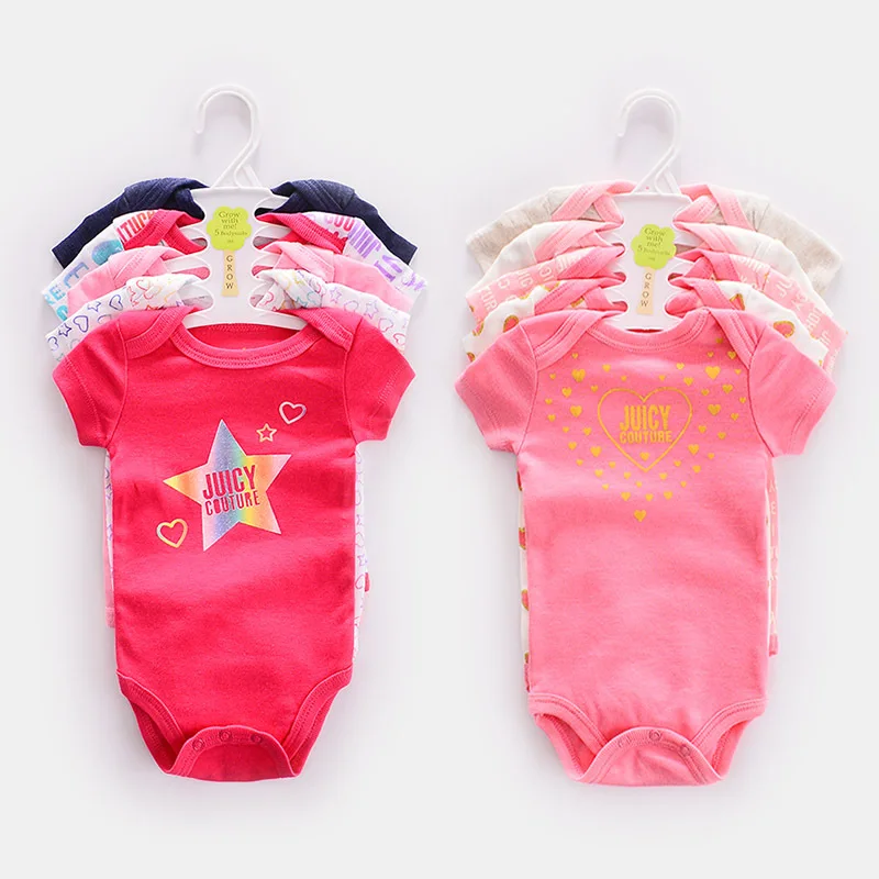 
Hot Sale Newborn Romper 100% Cotton Baby Clothing 3-24 Months Baby Romper Baby Rompers Summer 5 -piece set 