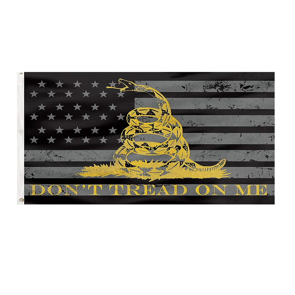 Oem China Manufacturer Custom Size Best Quality Custom dont tread on me 3x5 Logo Embroidery Flags