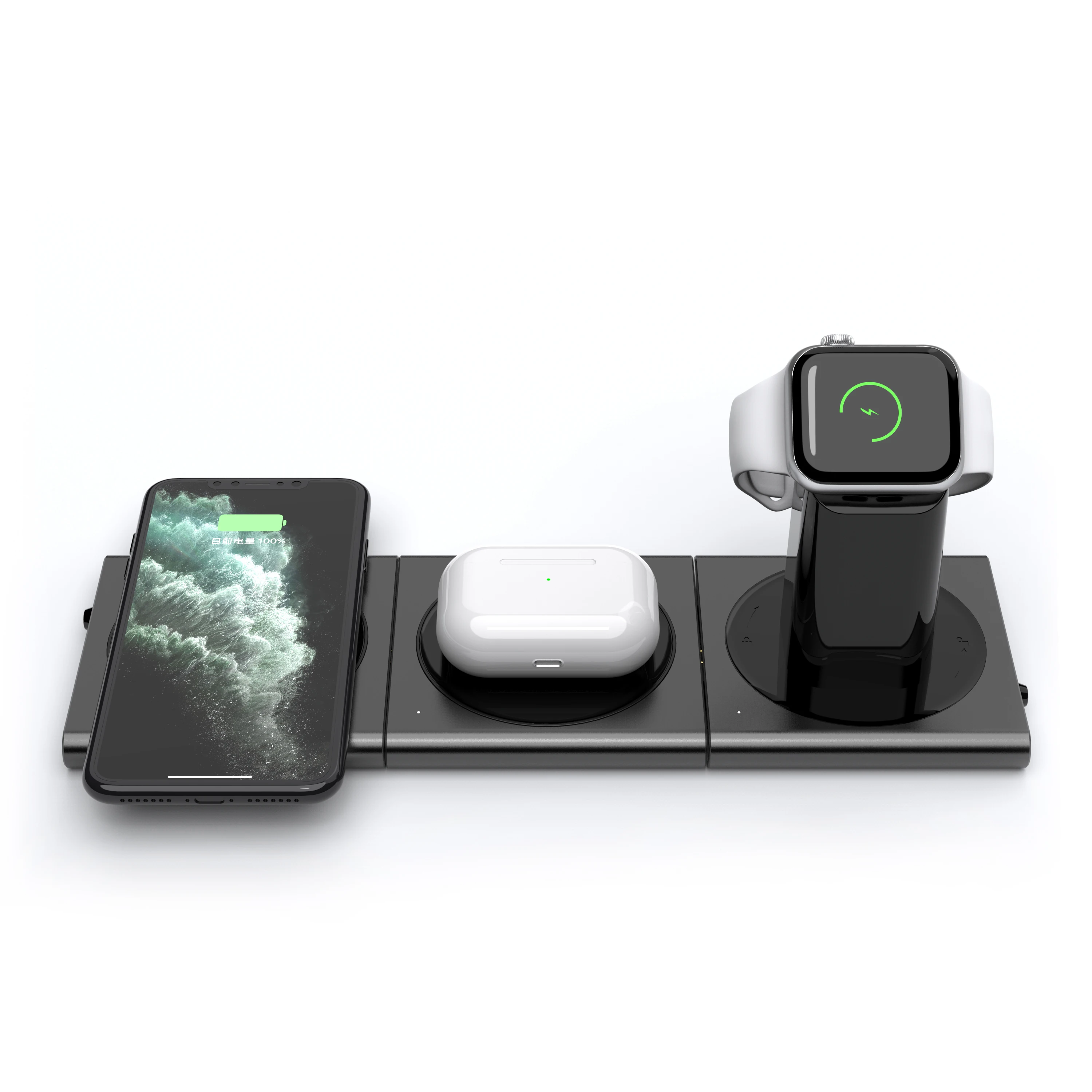 Dropship Detachable and Magnetic Fast 3 in 1 Wireless Charging Dock Station Charger Stand for Phone Smart Watch Earphone