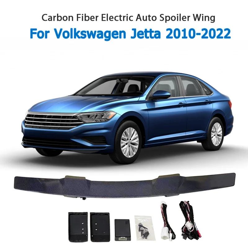Durable Modified Sedan Electric Carbon Fiber Brake Light Car Rear Wing Spoiler For Volkswagen Jetta 2010-2022