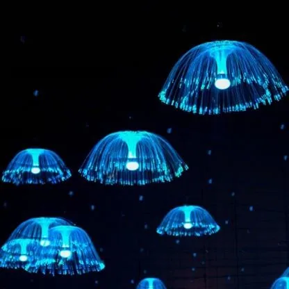 Theme park lighting outdoor waterproof easy installation LED fiber optic jellyfish lamp