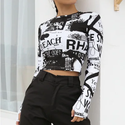 
Cutenova Fall 2020 New Fashion Women's Tops With Long-sleeve V-neck Blouses Elegant Print Flared Designer Top 