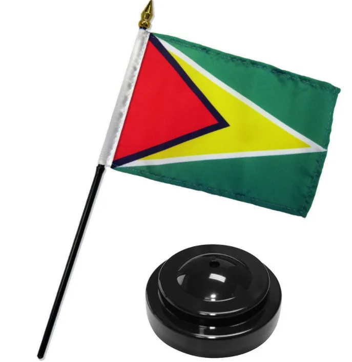 Лидер продаж, дешевые настольные флаги 10*15 см из Гайаны