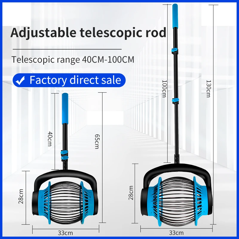 Used to pick up fruits on the ground Capacity 1.6 Gallon, Telescopic rod 12.6 Inch Garden tool