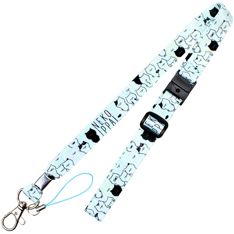 Animal sublimation polyester exhibition lanyard printed logo