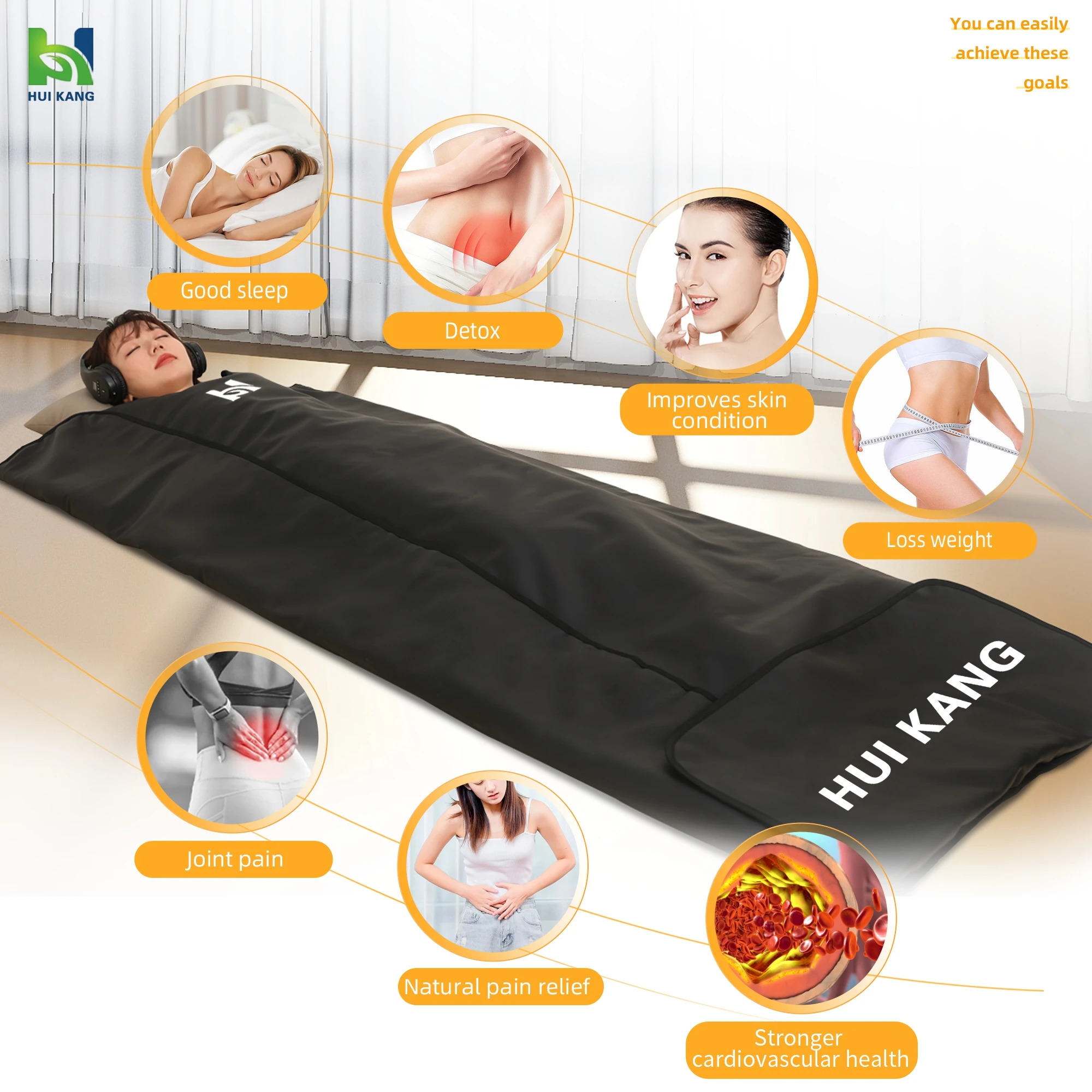 Low Emf Sauna Portable Zip Up Near Infrared Sauna Blanket For Weight Loss And Detox With Zipper