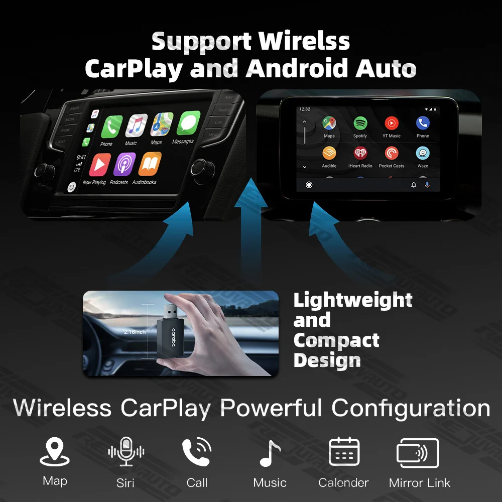 Лидер продаж беспроводной адаптер для Android CarPlay iPhone 5G Wi-Fi USB автомобильный проводной Ai Box