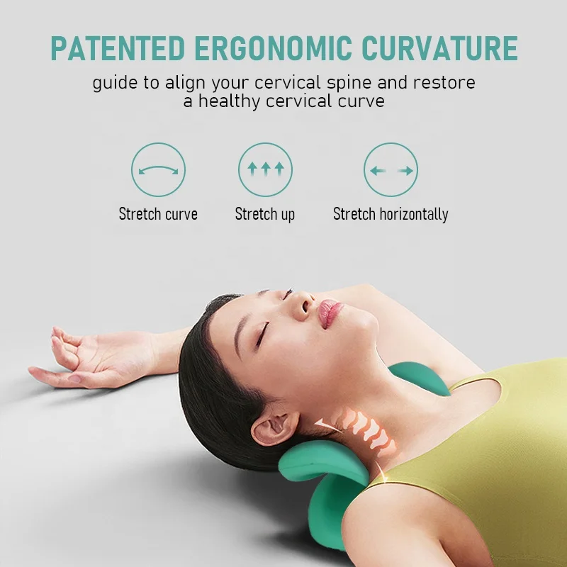 Neck Pain Relief Chiropractic Pillow Ergonomic Traction Neck Support Pillow Relaxer