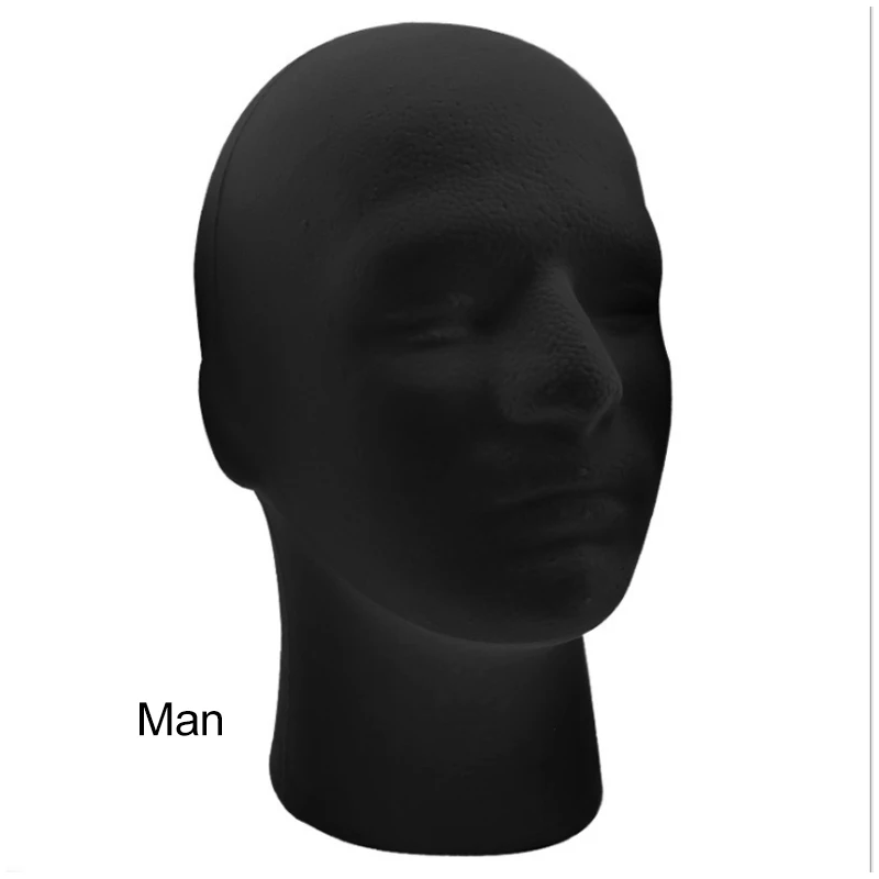 Customized Color Velvet Covered Women Foam Mannequin Head for wig display styrofoam mannequin head for hat glasses