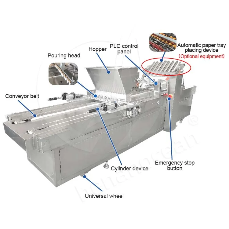 OCEAN Bakery Small Muffin Madeleine Production Fully Automatic Cup Cake Machine to Make Cupcake and Pies