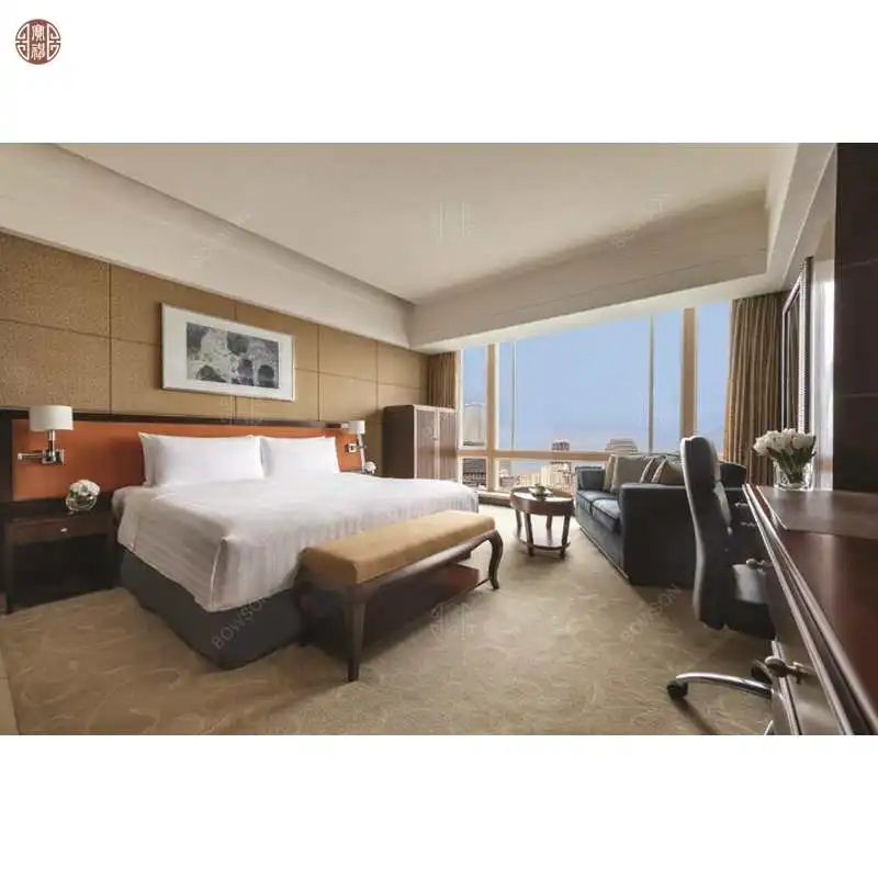 2022 Modern Design 5 Stars Hotel Luxury Furniture Hotel Wood Beds For Sale