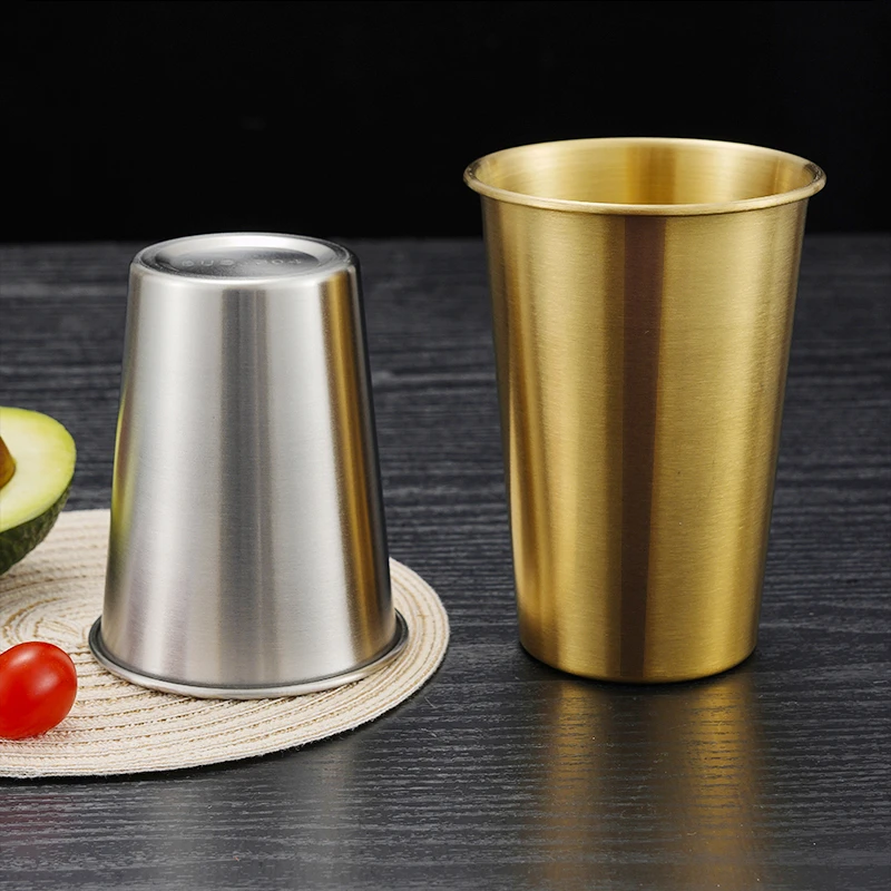 8oz 12oz 16oz BPA Free Healthy Unbreakable Custom Logo 18/8 Stainless Steel Pint Cups Beer Tumbler Mug