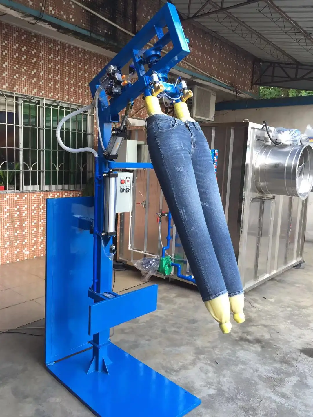 For Jeans Scraping Rubber Legs Scraping Machine Two Legs Jeans Automatic Vertical and Inclined and Horizontal Integrated Machine