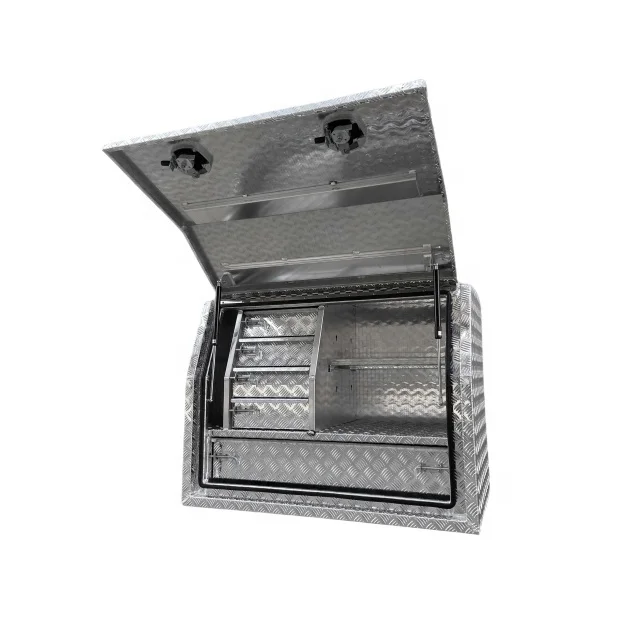 Customized Ute aluminum alloy storage box tool with 5 drawers for Truck