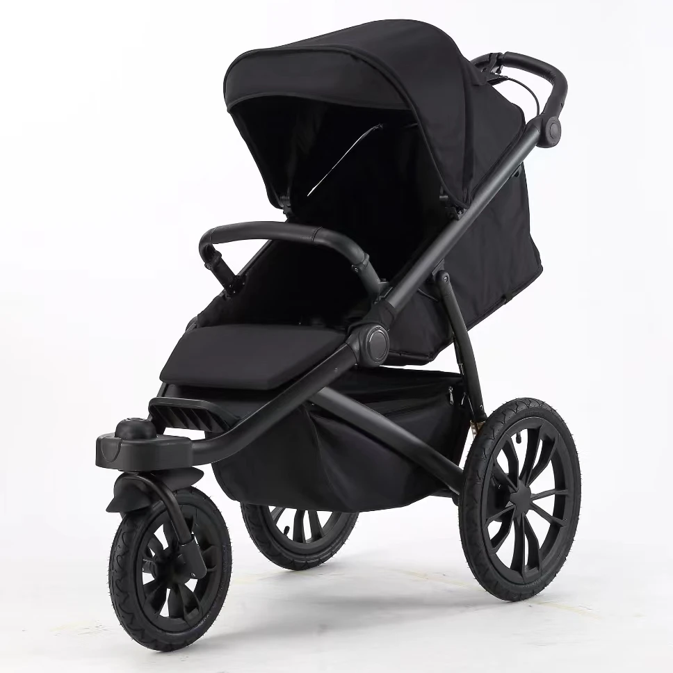 Ridge All-Terrain Jogging Stroller Baby stroller can sit and lie flat with three wheeled portability