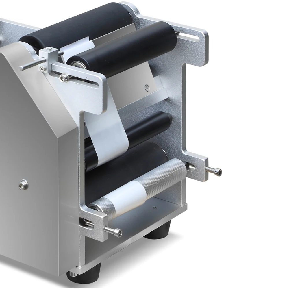 Electric Semi Automatic Applicator Sticker Glass Ampoule Vial Plastic Round Bottle Labeling Machine