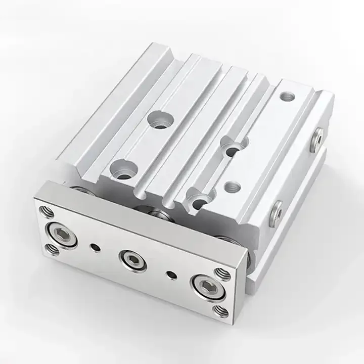 SMC type three shaft rod guided double action MGPM series compact pneumatic cylinder