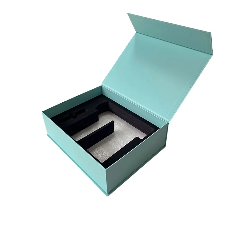 China factory custom logo eco friendly skincare paper box cosmetic empty cream packaging folding book shape paper box with foam