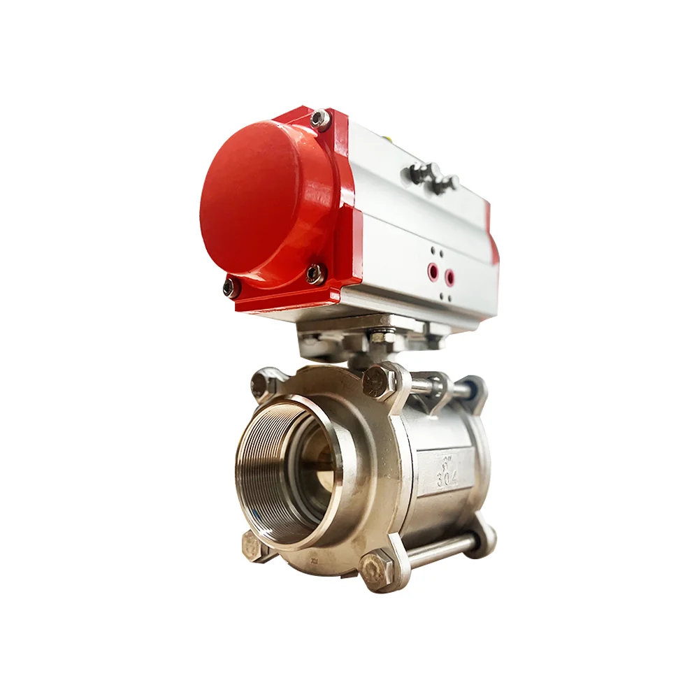 Atmospheric steam floating ball valve stainless steel high platform pneumatic flange ball valve