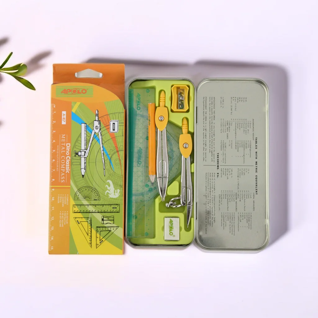 9Pcs Mathematical geometry set/Student Math set/High Quality Geometry Box