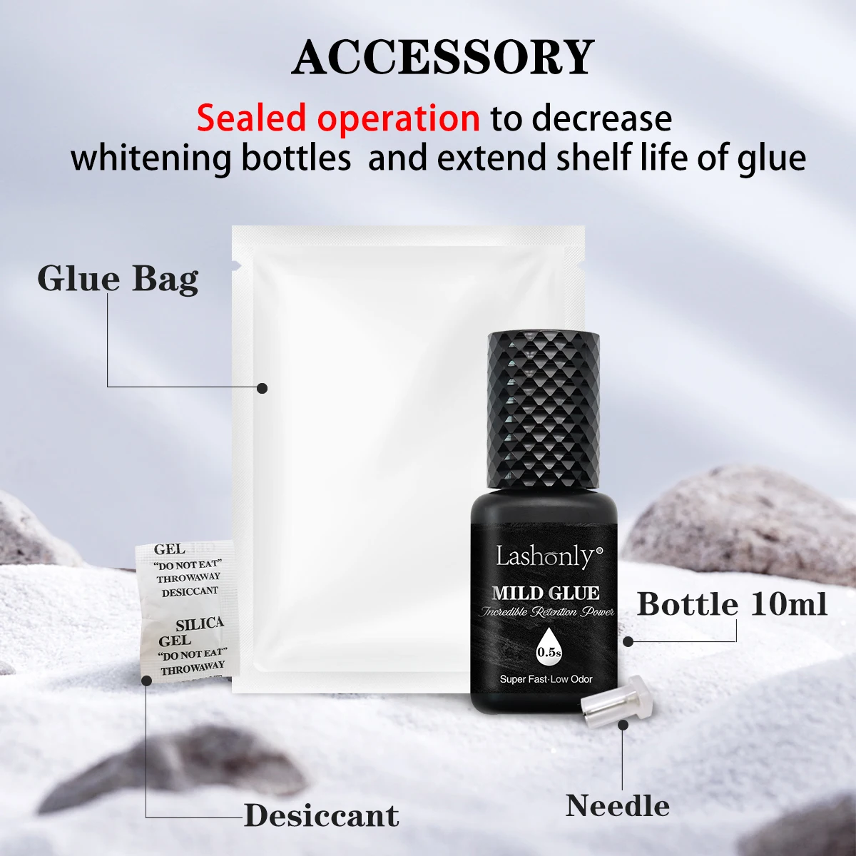 Qeelasee Mild  0.5s Fast Dry  10ml Volume  Glue  Customized  OEM  Private Label  factory price Eyelash  Extension  Glue