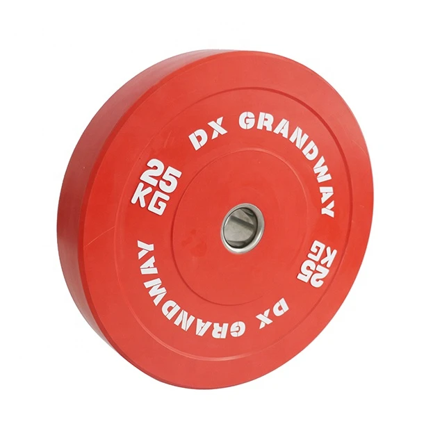 2022 hot selling weight bumper colored plate 25KG 45LB weight lifting plates color bumper plates